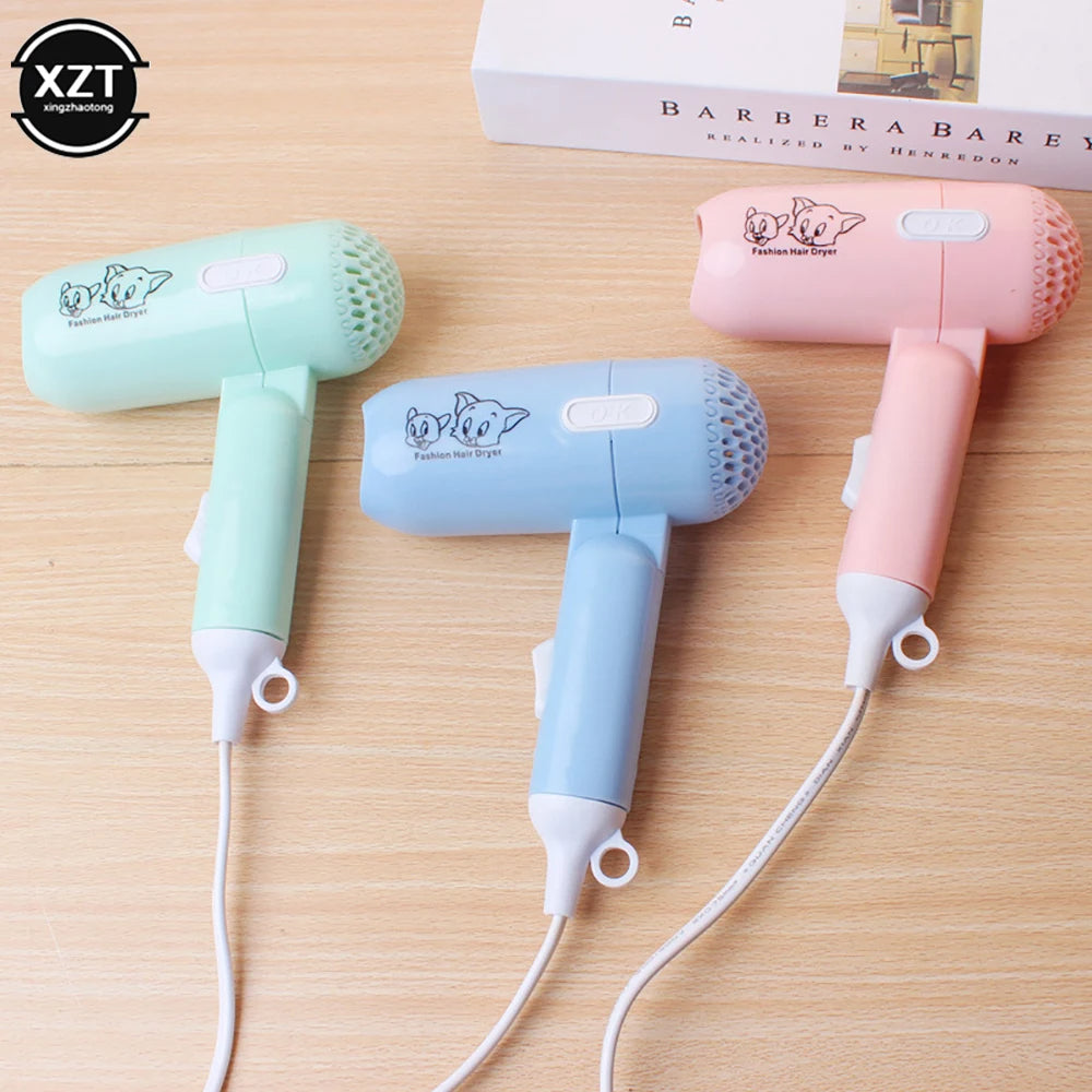 Foldable Hair Dryer Portable Home Travel Dorm Hair Dryer Hairdressing Salon Styling Tools Two-Speed Wind Mini Hair Dryer