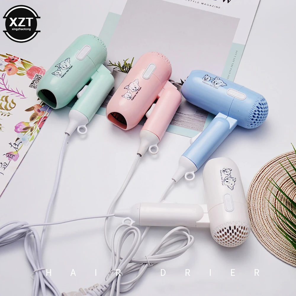 Foldable Hair Dryer Portable Home Travel Dorm Hair Dryer Hairdressing Salon Styling Tools Two-Speed Wind Mini Hair Dryer