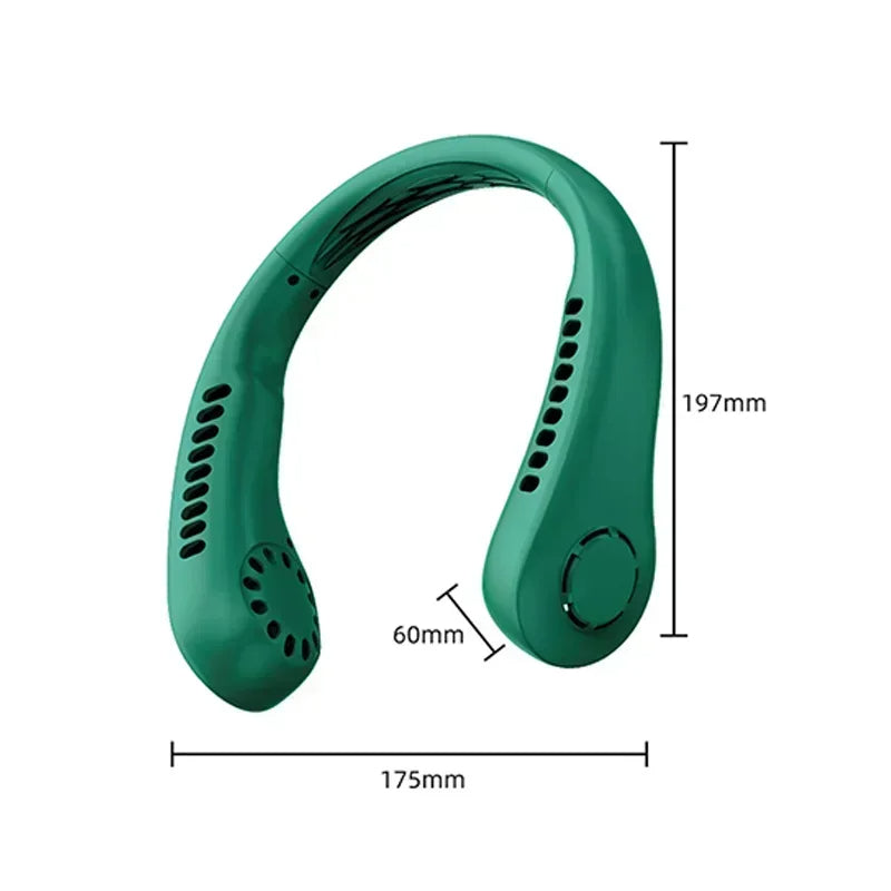 Neck Fan, Portable Bladeless Fan, 4000mAh Battery USB Rechargeable