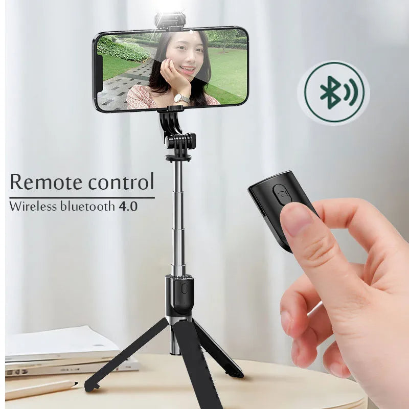 Portable Bluetooth Selfie Stick Retractable Multifunctional 103CM Phone HoldeTripod